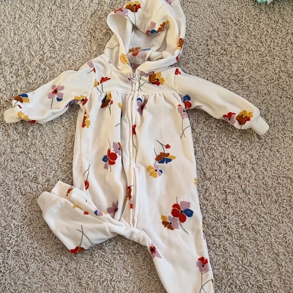 Carter's Other - Floral Hooded Kids One Piece 3-6 months